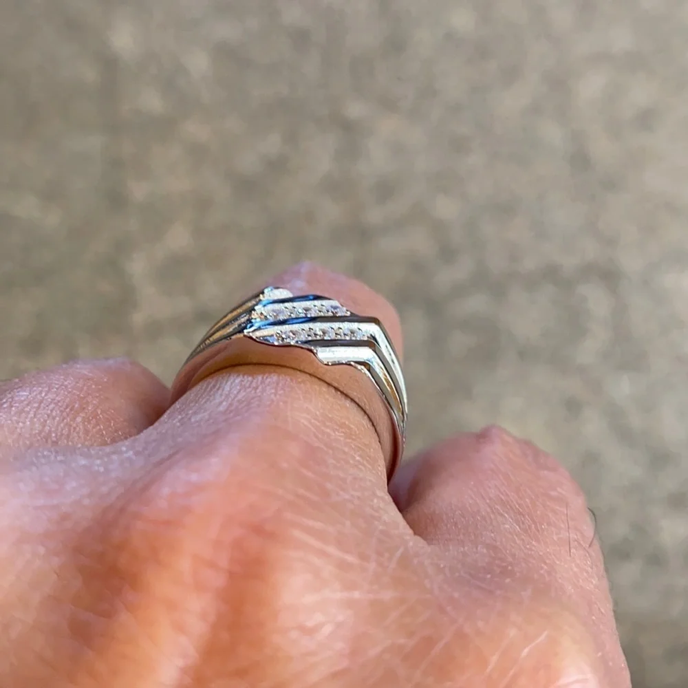 Men’s Sterling silver Wedding Ring 8 9 10 11 12